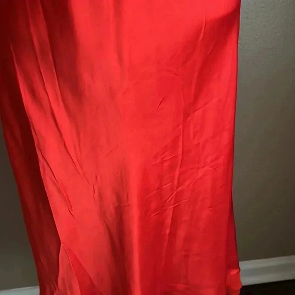 Vintage Cache red satin dress with crisscross back. Size 4 - Picture 5 of 7